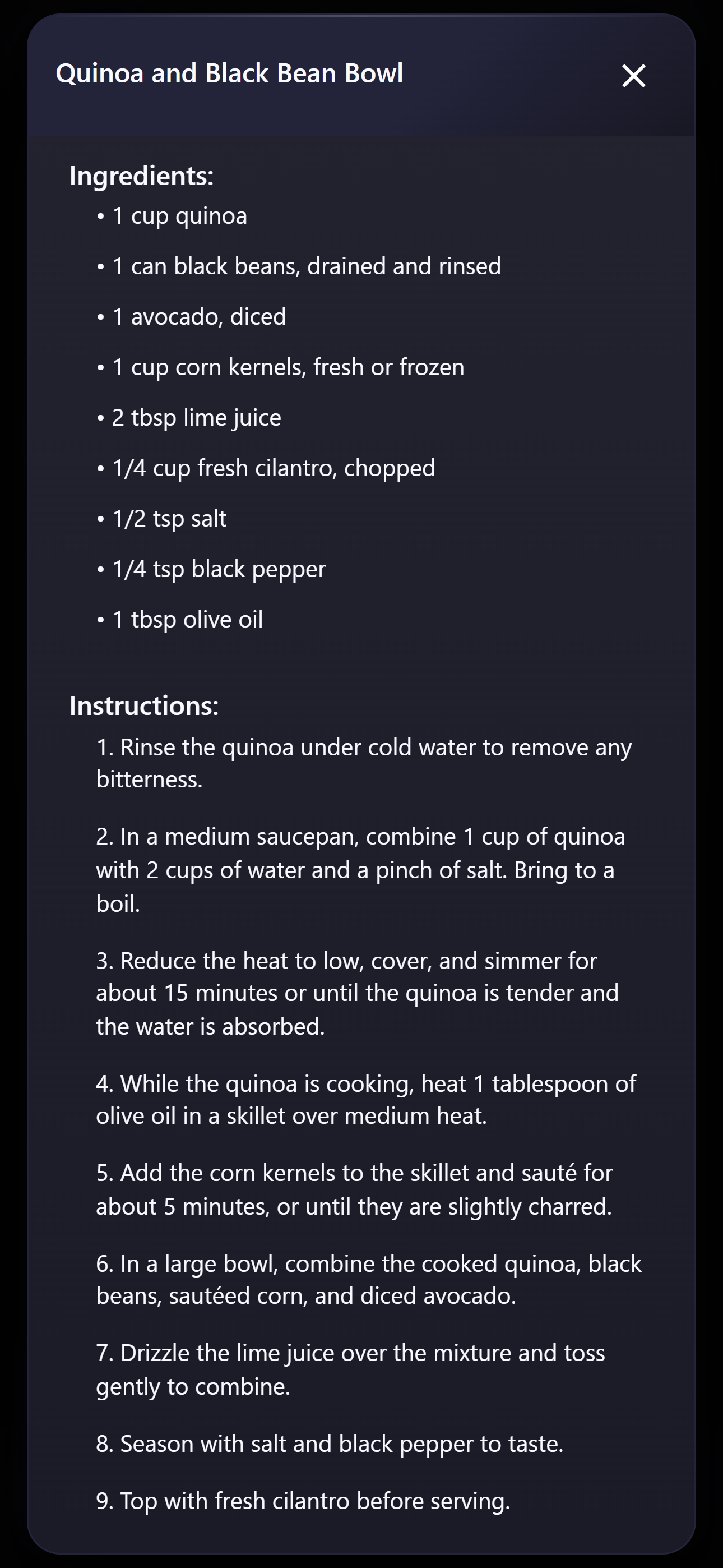 FuelTron Nutrition Analysis